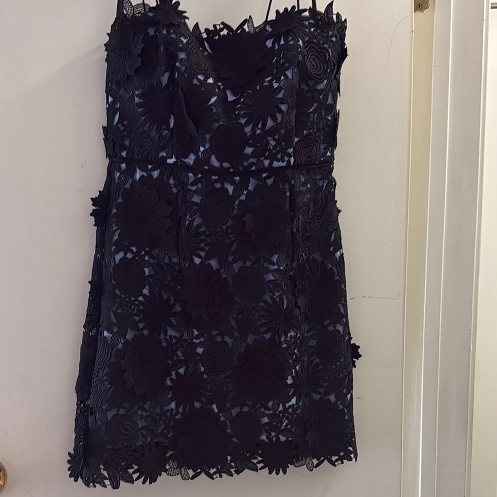 Milly Blue Sheath Mini Dress Spaghetti Strap Cocktail